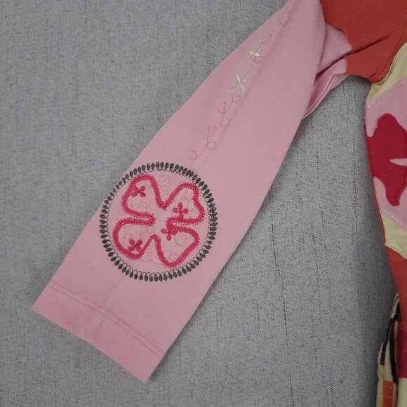 Deux par Deux Girls Outfit 5 Orange Pink Top Velour Stripe Pants Y2K 2000s Retro - Picture 7 of 16